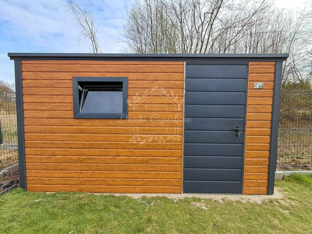 Schowek - domek ogrodowy 4x2m   drewnopodobny - dach spad w tył ID1021 Koszalin - zdjęcie 3