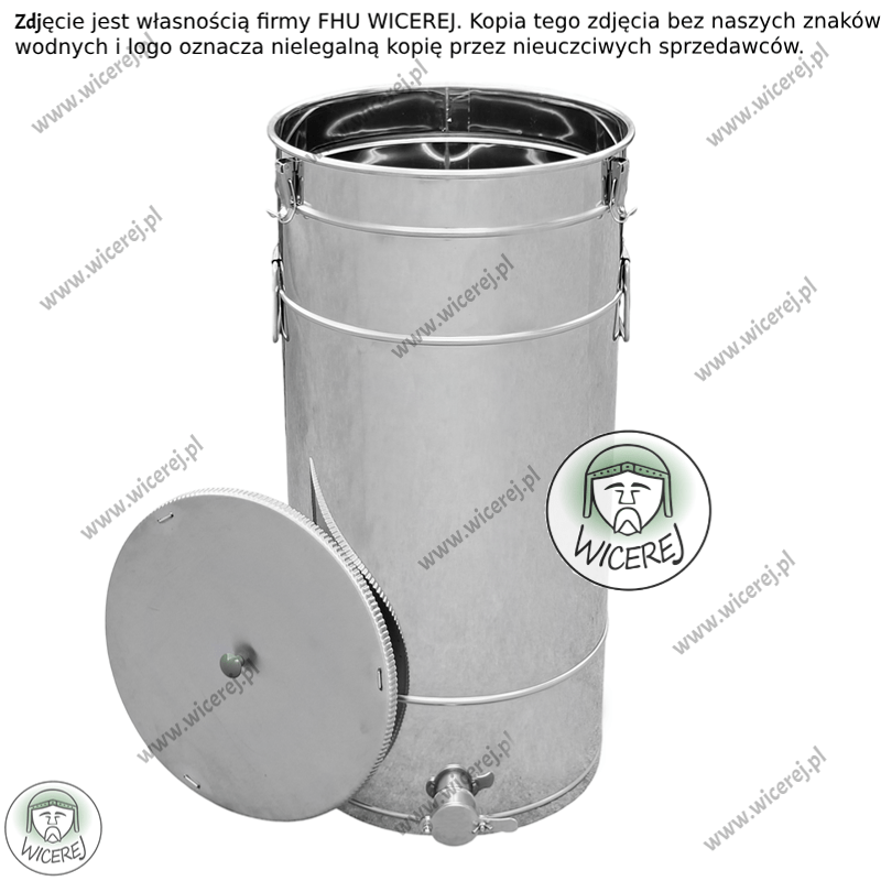 PREMIUM Odstojnik do miodu 100L z ZATRZASKAMI nierdzewny kwasoodporny Jaśliska - zdjęcie 5