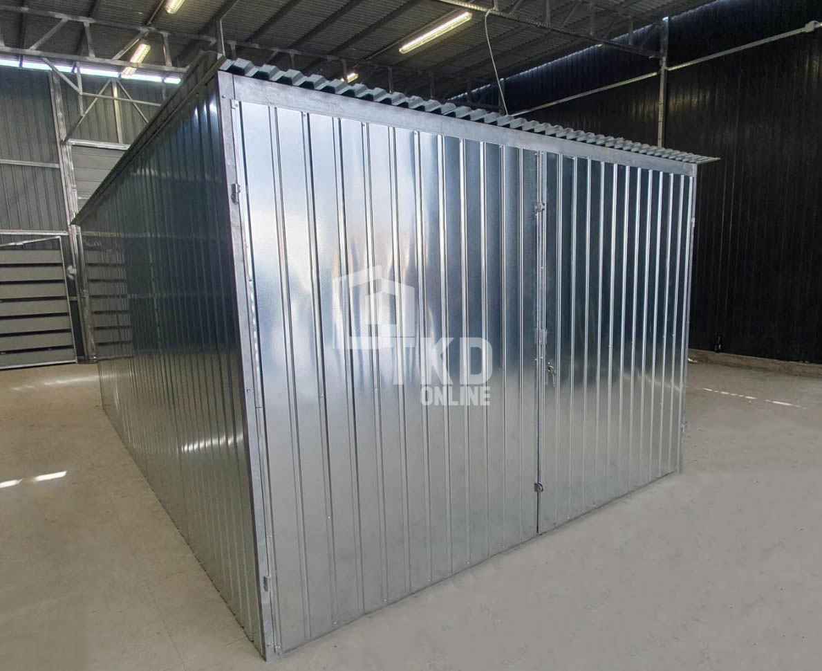 Garaż blaszany 3x5m - brama dwuskrzydłowa dach spad w tył TKD386 Łuków - zdjęcie 2