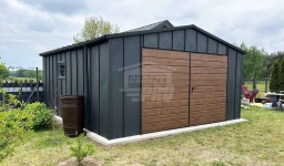Garaż blaszany 5x6 m brama 2x okno blacha na rąbek dach rynny GP743 Lubin - zdjęcie 4
