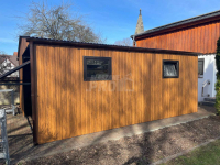 Garaż blaszany 5,5x6 2x Brama uchylna + drzwi + 2x okno - rynny GP278 Dobre Miasto - zdjęcie 3