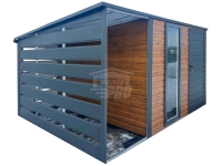 Schowek - domek ogrodowy 2,5x3 m + wiata 1m drzwi okno  dach GP729