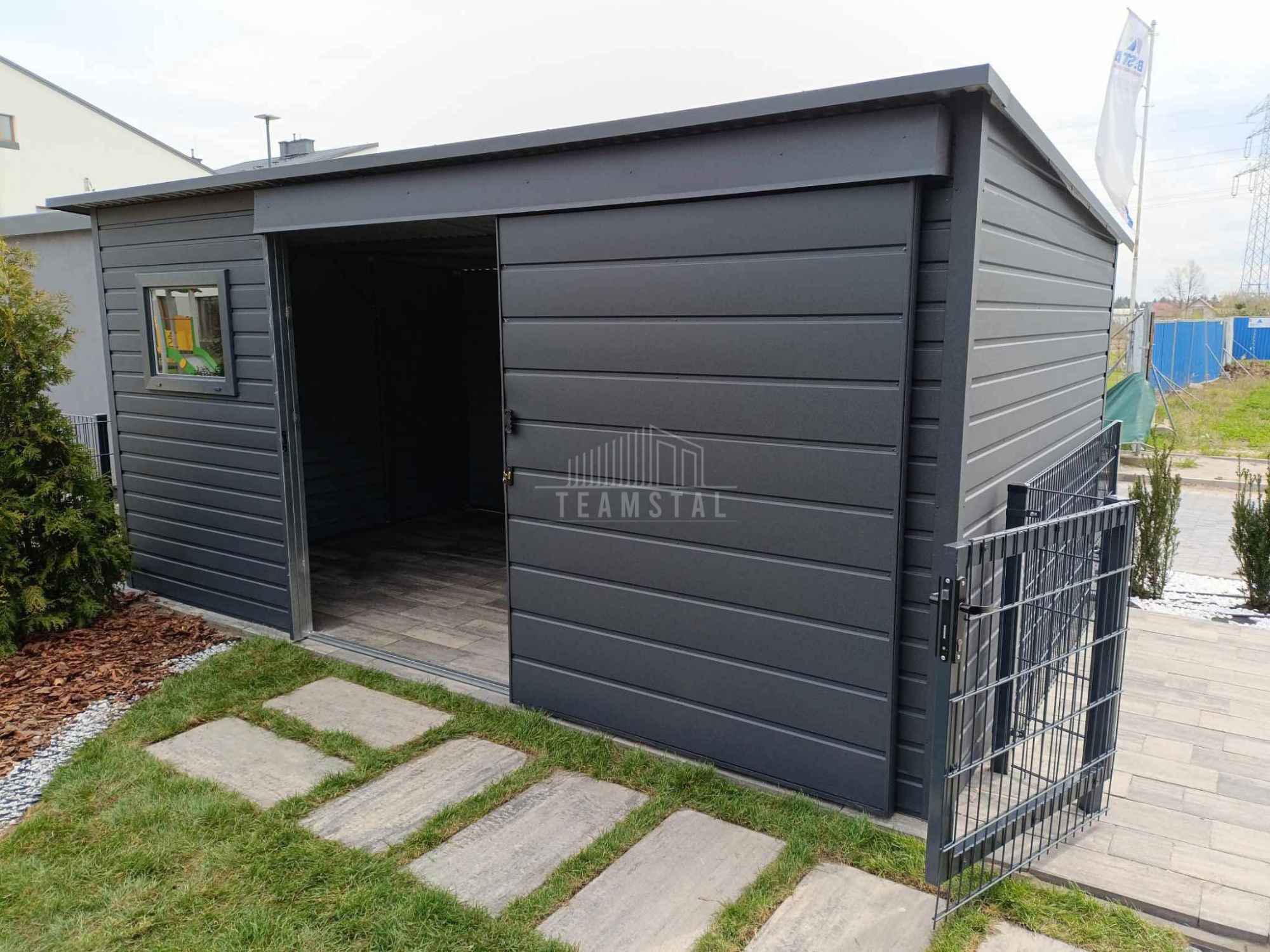 Schowek - domek ogrodowy 5,5x2,5m drzwi przesuwne okno  dach TS1167 Augustów - zdjęcie 7