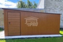 Garaż blaszany 4,5x6 m - brama uchylna - drzwi -  dach GP763 Kielce - zdjęcie 4