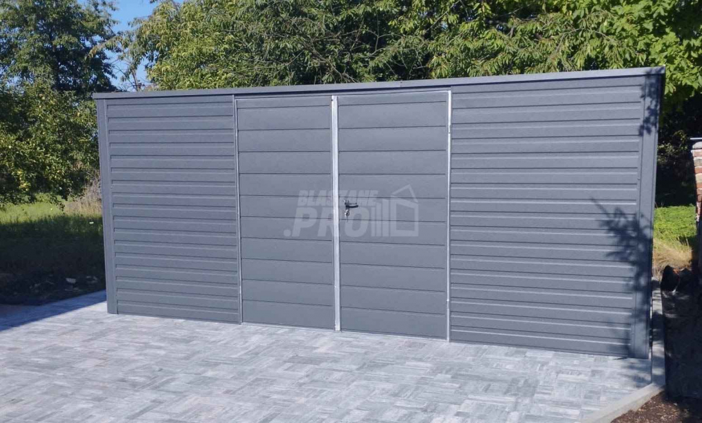 Domek ogrodowy - schowek 6x3 Brama  antracyt Dach spad w tył  GP204 Kielce - zdjęcie 7