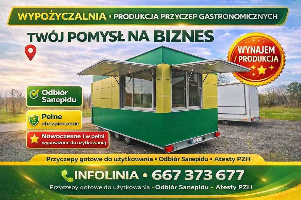Wypożyczalnia - produkcja przyczep gastronomicznych Limanowa - zdjęcie 1