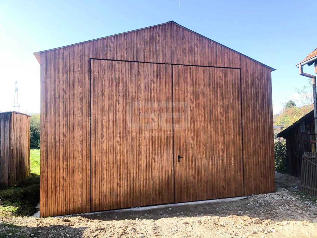 Garaż blaszany 6x9 Brama + 3x okno drewnopodobny  Dach GB184 Kraśnik - zdjęcie 6