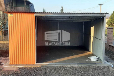 Blaszak - Garaż Blaszany 4x5  - Brama - jasny brąz- Spad w Tył BL99 Nowy Sącz - zdjęcie 4