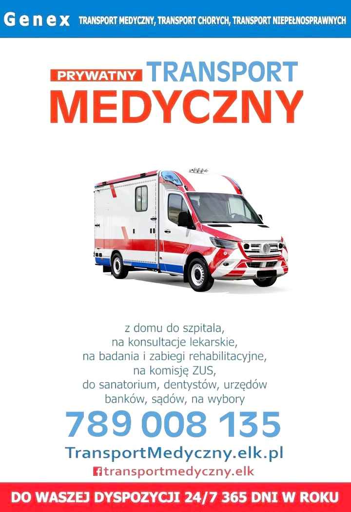 Transport medyczny niepełnosprawnych sanitarny KARETKA AMBULANS Ełk Ełk - zdjęcie 1