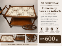 Stylowy barek / stolik na kółkach