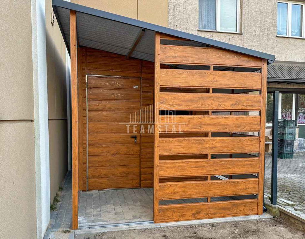 Schowek - domek ogrodowy 2,5x4m + wiata 1,5 m drzwi rynny dach TS1154 Przemyśl - zdjęcie 3