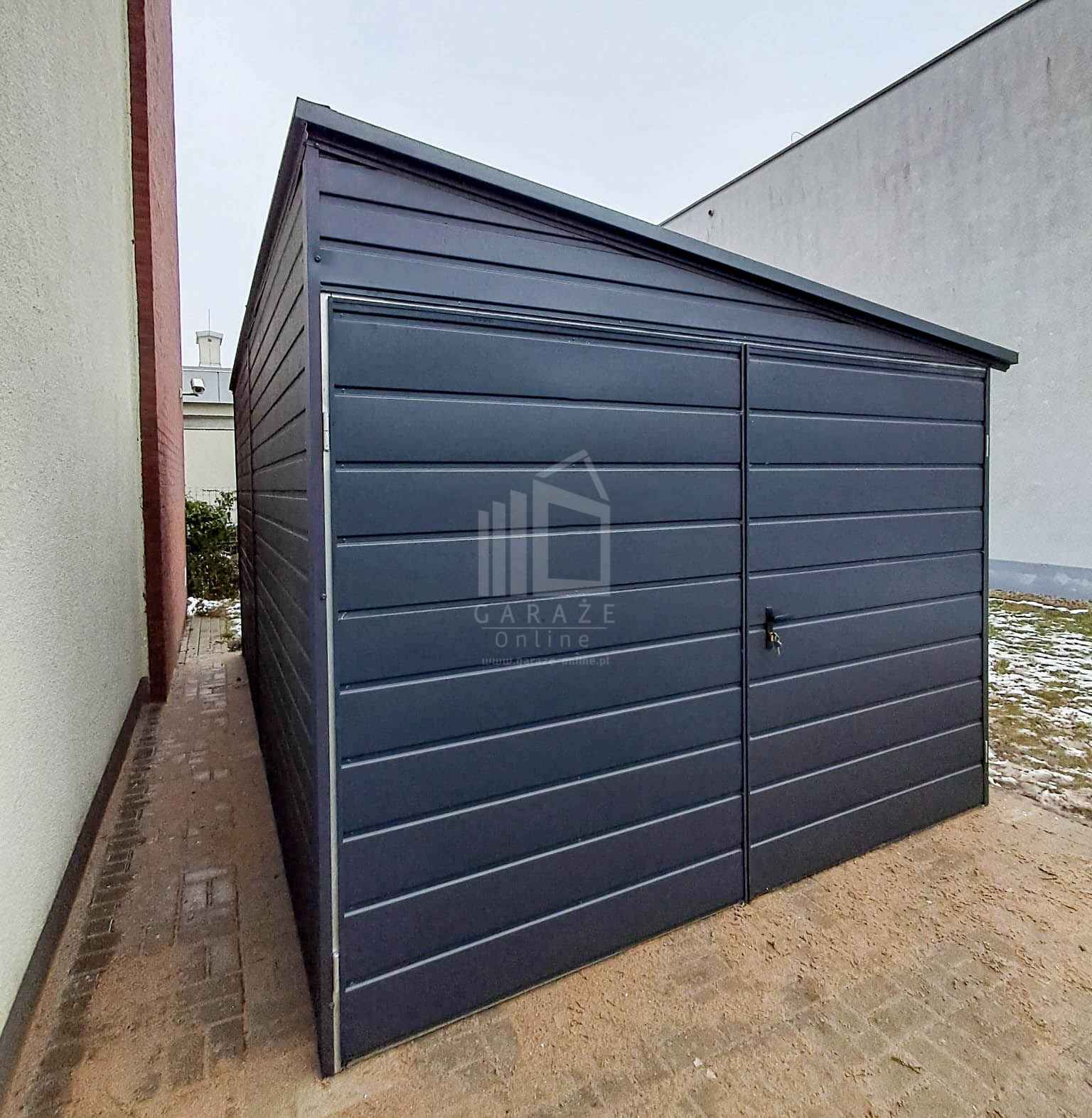 Garaż blaszany 3x6m brama dwuskrzydłowa 2x okno dach spad w bok ID754 Brzesko - zdjęcie 4