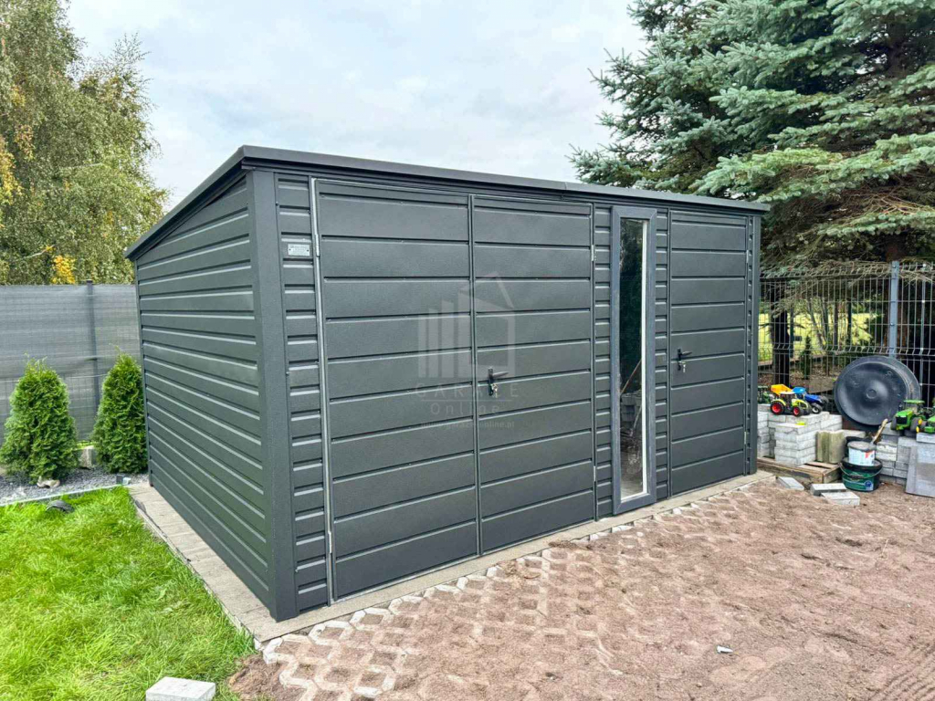 Schowek domek ogrodowy 4x3m brama dwuskrzydłowa okno drzwi dach ID1134 Tychy - zdjęcie 2