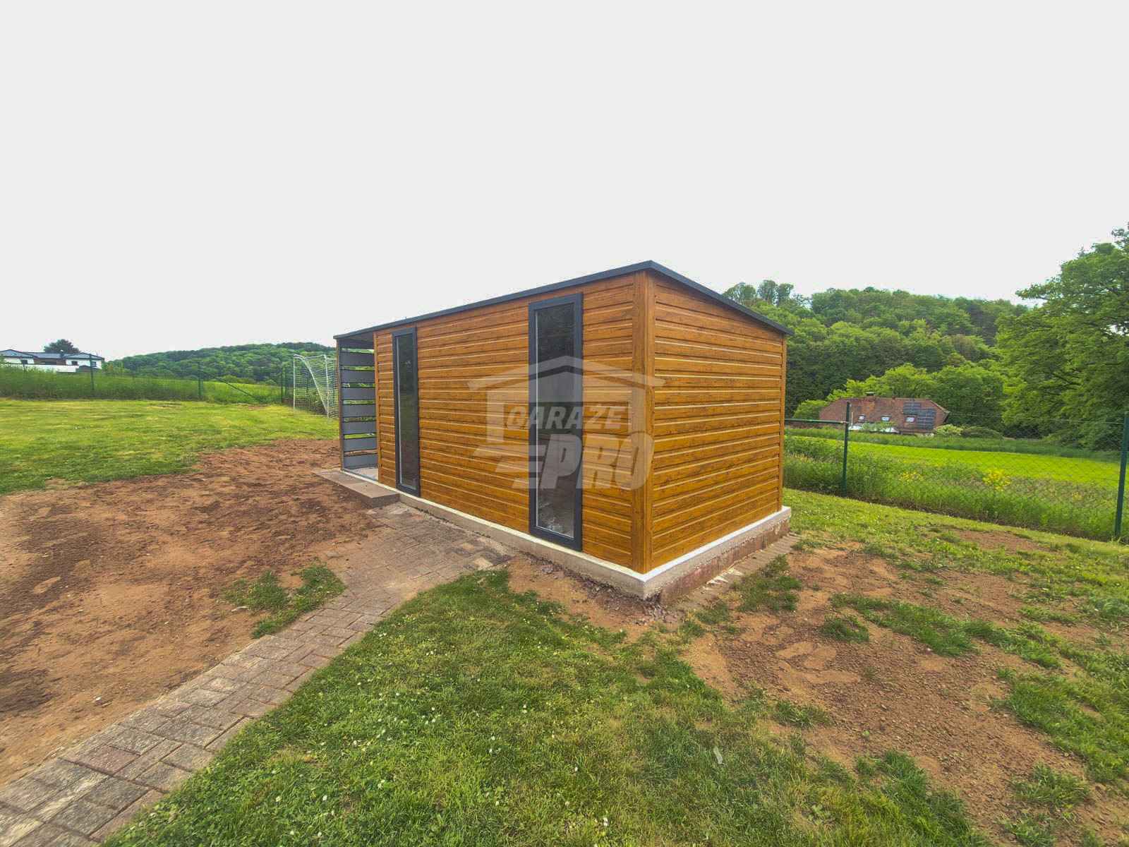 Schowek Domek Ogrodowy 4x2m + wiata 1,5m drzwi 2x okno dach  GP614 Koszalin - zdjęcie 2