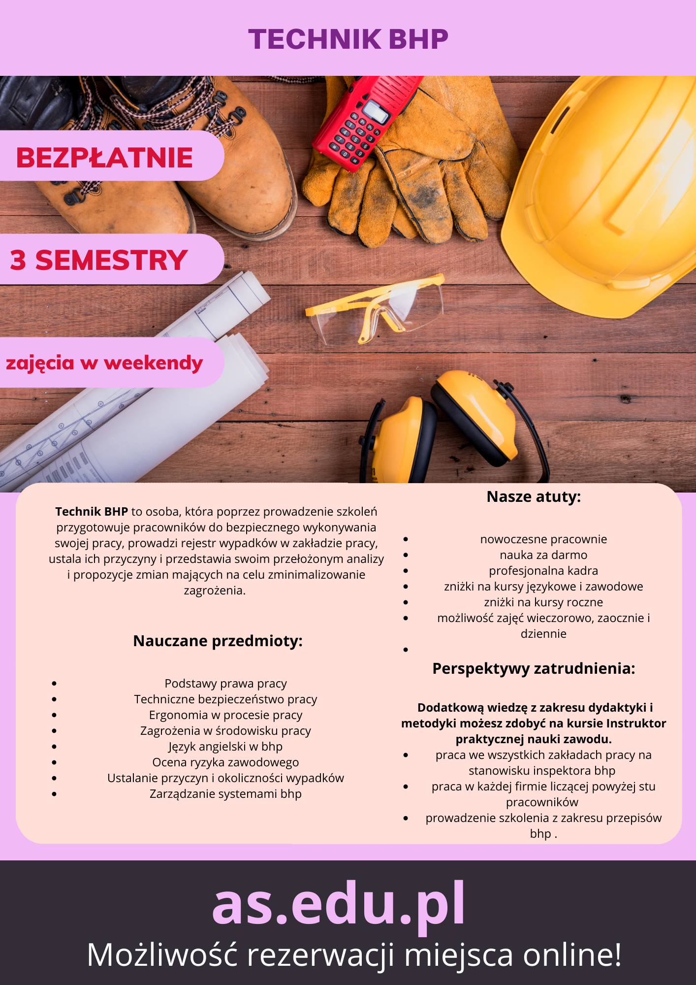 TECHNIK BHP - NAUKA ZA DARMO! Suwałki - zdjęcie 1
