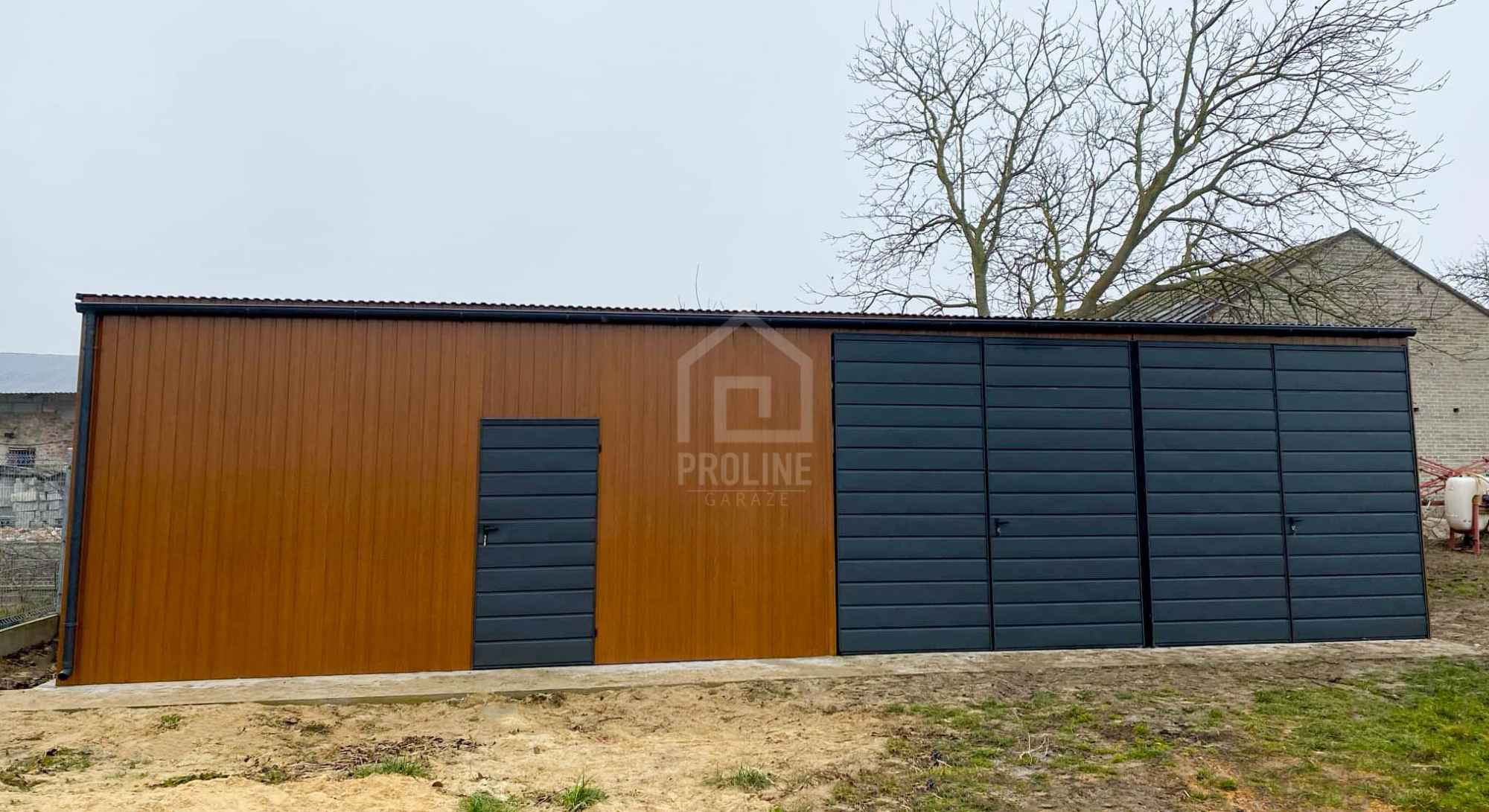 Hala Garaż blaszany 13x4 2x Brama +drzwi Dach spad w przód  PLG170 Bełchatów - zdjęcie 2