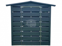 Wiata śmietnikowa 1,5x0,5m antracyt - dach dwuspadowy GP570