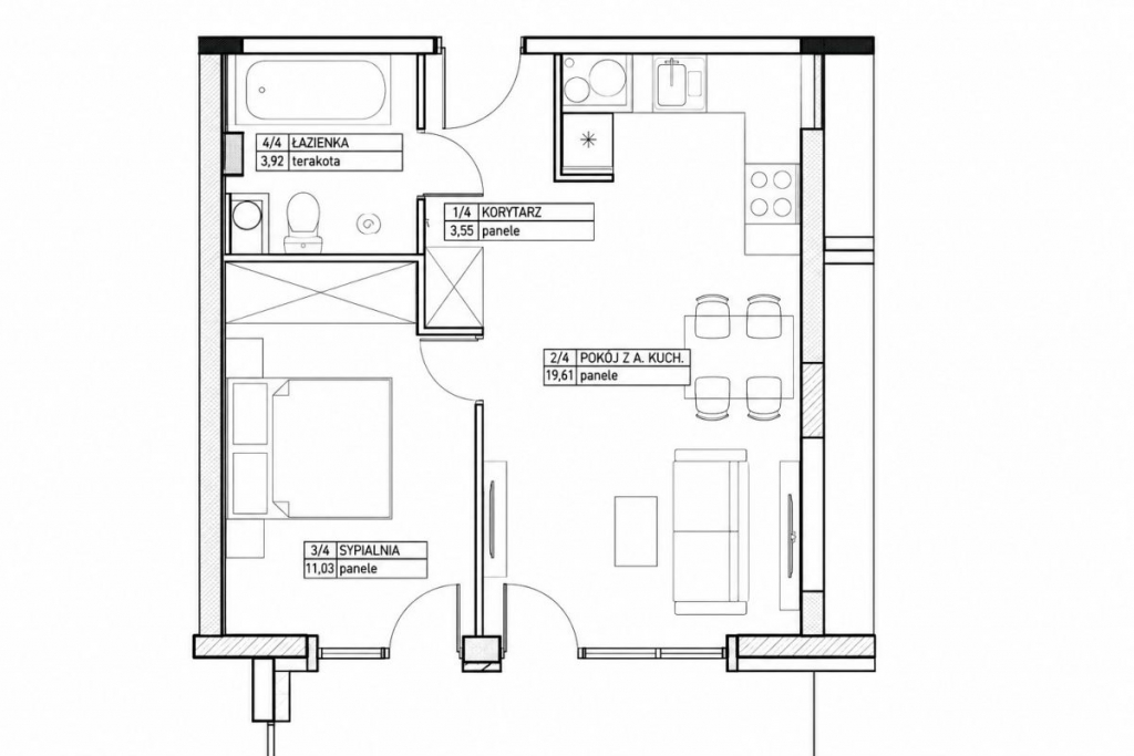 Apartamenty Jagiellońskie , 2 pokoje, 39m2 Białystok - zdjęcie 11