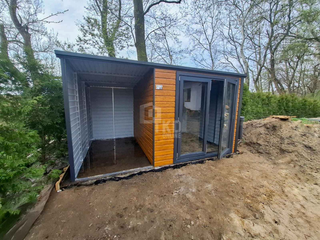 Schowek - Domek Ogrodowy 2,5x2,5m - wiata 1,5m - drzwi PCV dach TKD387 Ciechanów - zdjęcie 3