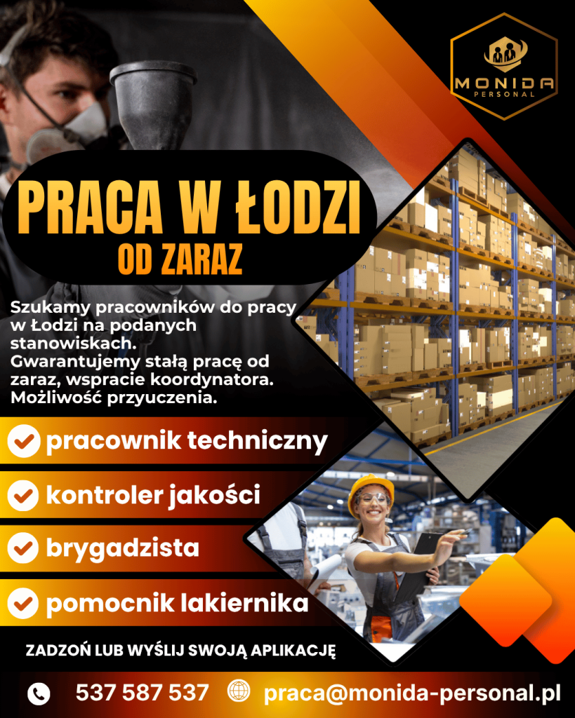 Praca ŁÓDŹ od zaraz ZAPRASZAMY Fabryczna - zdjęcie 1
