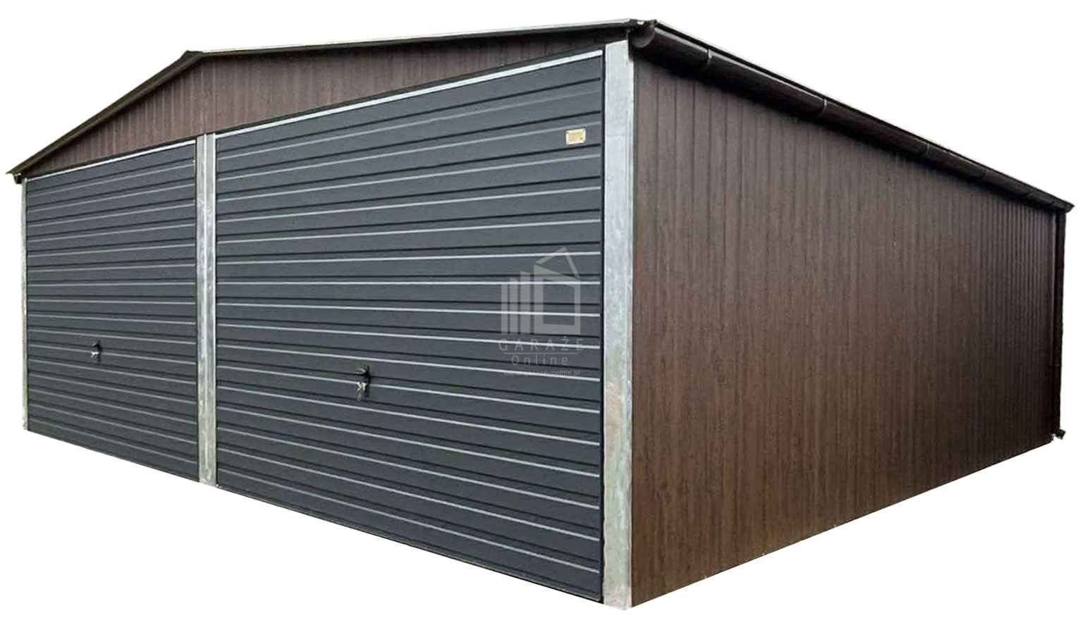 Garaż blaszany 6x5,8m 2x Brama uchylna  drewnopodobny rynny ID926 Katowice - zdjęcie 1