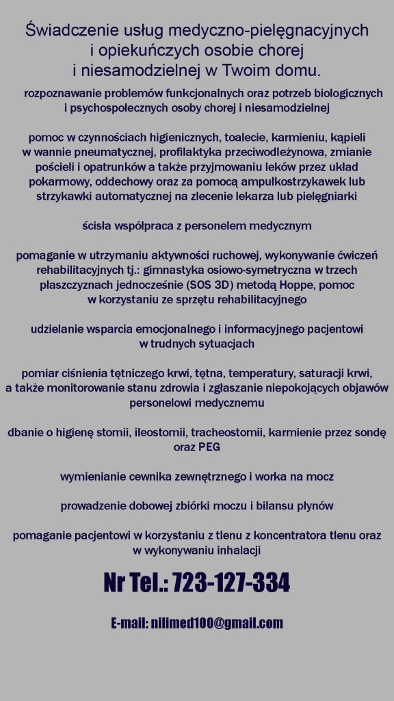 Mobilne usługi medyczno-pielęgnacyjno-opiekuńcze Tarnobrzeg - zdjęcie 2