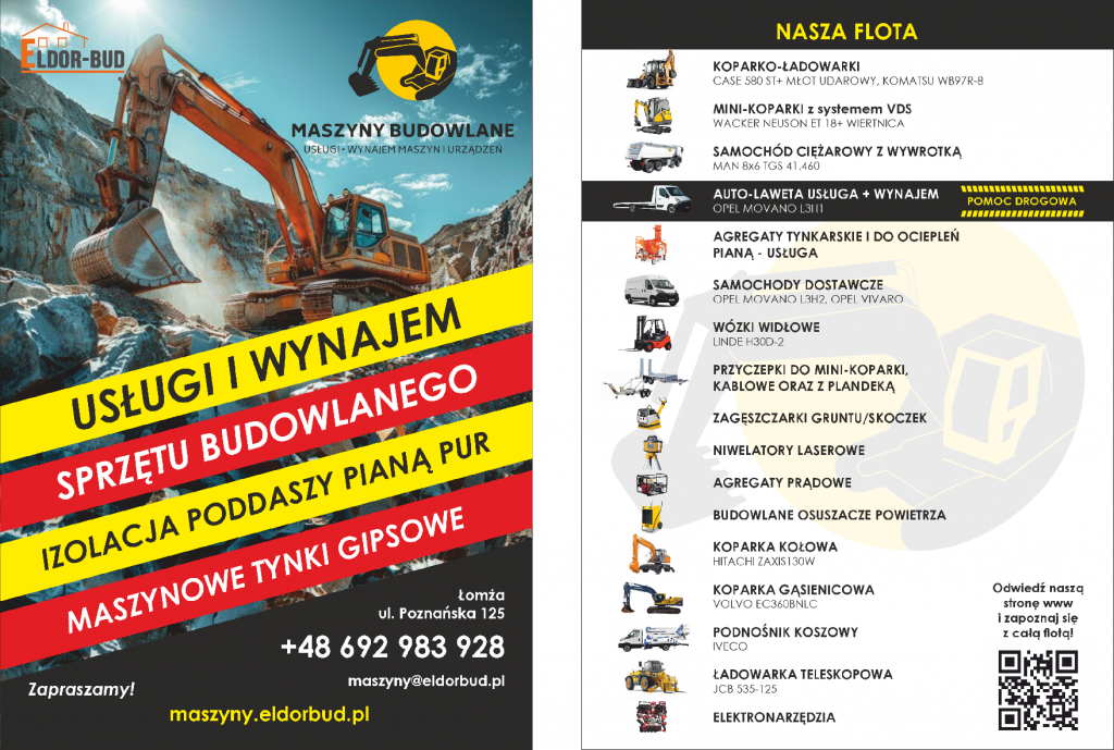 USŁUGI I WYNAJEM SPRZĘTU BUDOWLANEGO, ELDOR-BUD Sp. z o.o. Łomża Łomża - zdjęcie 1