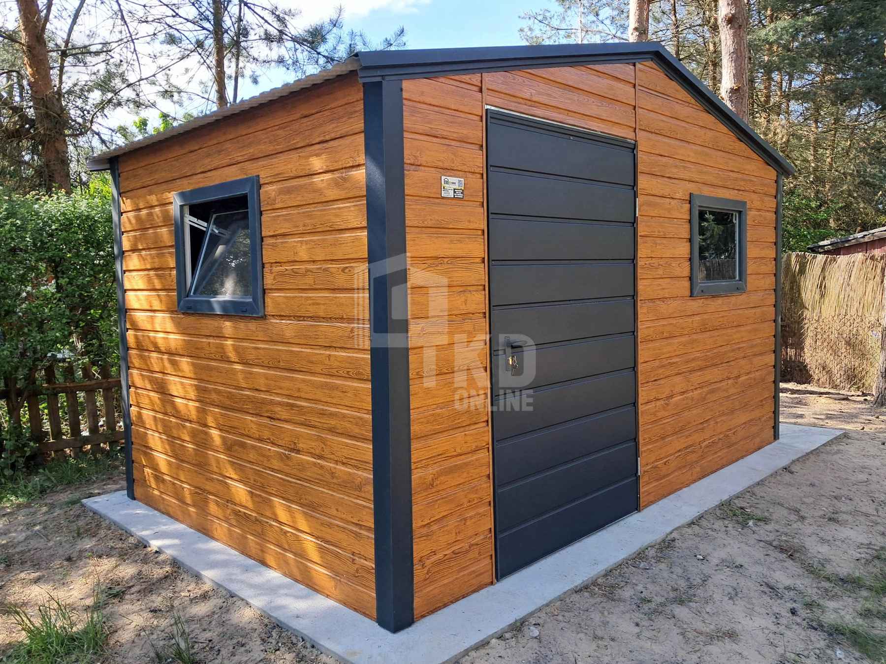 Schowek domek ogrodowy 3x2m - drzwi 2x okno drewnopodobny dach TKD368 Żary - zdjęcie 2