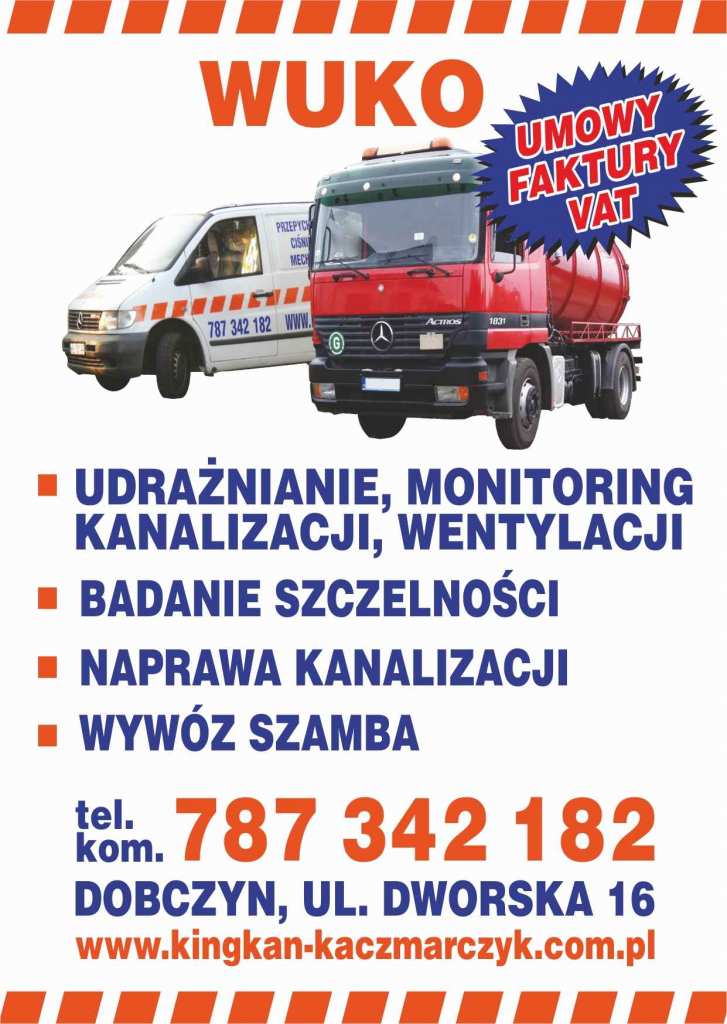Pomoc Kanalizacyjna WYWÓZ szamba NAPRAWA kanalizacji KingKan Tłuszcz - zdjęcie 1