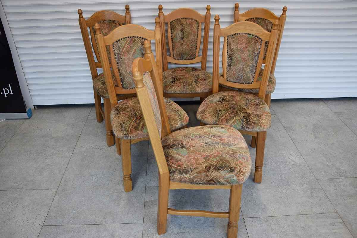 krzesła dębowe 6 szt - super stan Olsztyn - zdjęcie 3