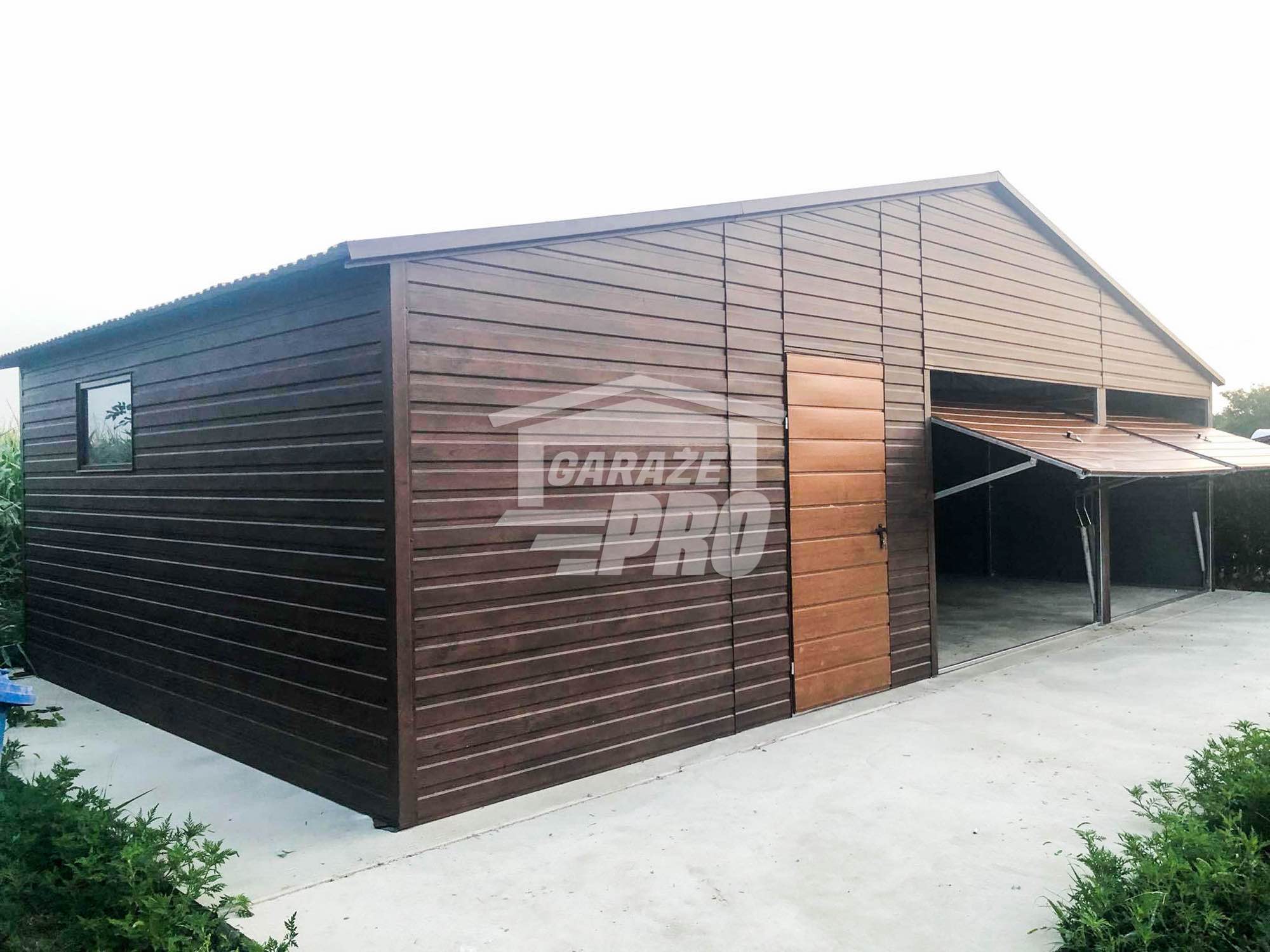 Garaż blaszany 10x5  drewnopodobny Dach dwuspadowy GP144 Mazowsze - zdjęcie 3