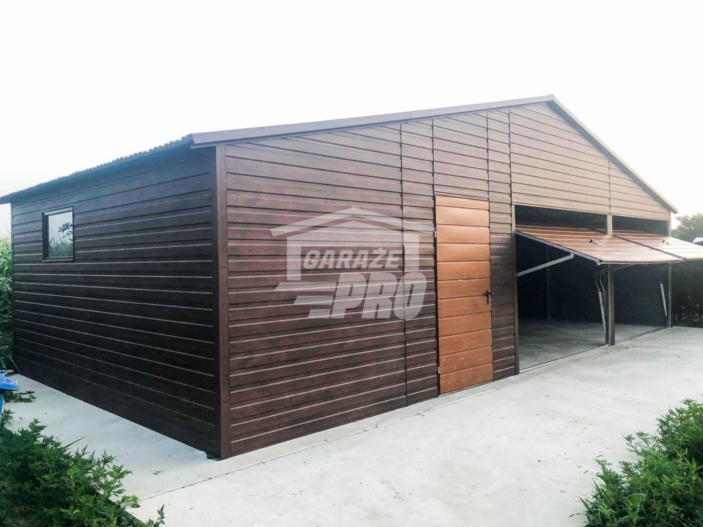 Garaż blaszany 10x5  drewnopodobny Dach dwuspadowy GP144 Mazowsze - zdjęcie 3