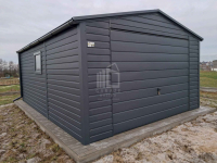 Garaż blaszany 4x7m - brama uchylna okno rynny dach dwuspadowy ID984 Łuków - zdjęcie 4