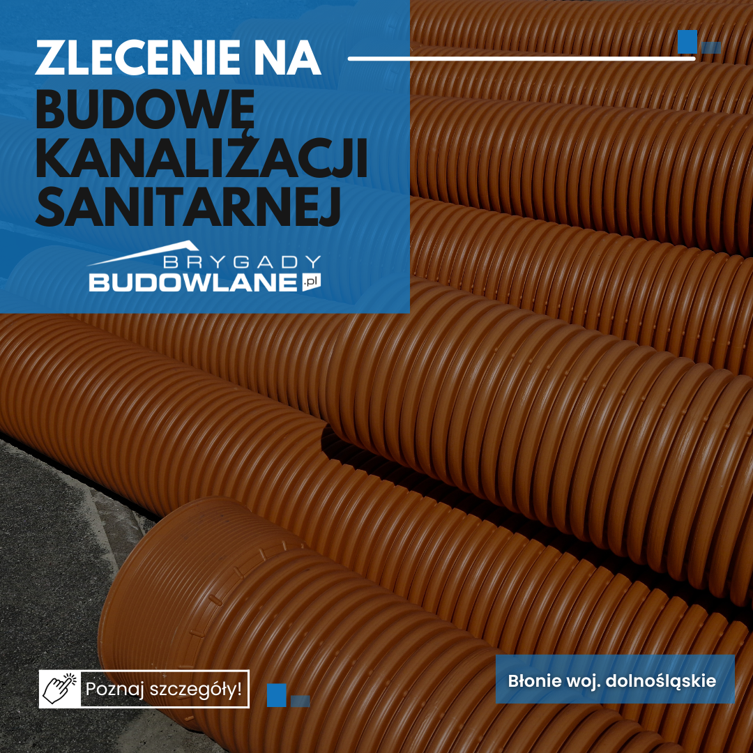 Budowa kanalizacji sanitarnej od zaraz - Błonie (woj. dolnośląskie) Błonie - zdjęcie 1
