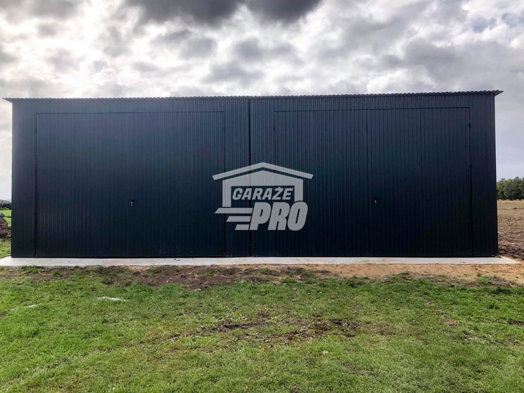 Hala Garaż blaszany 8x6 antracyt spad w tył GP142 Taraskowo - zdjęcie 3