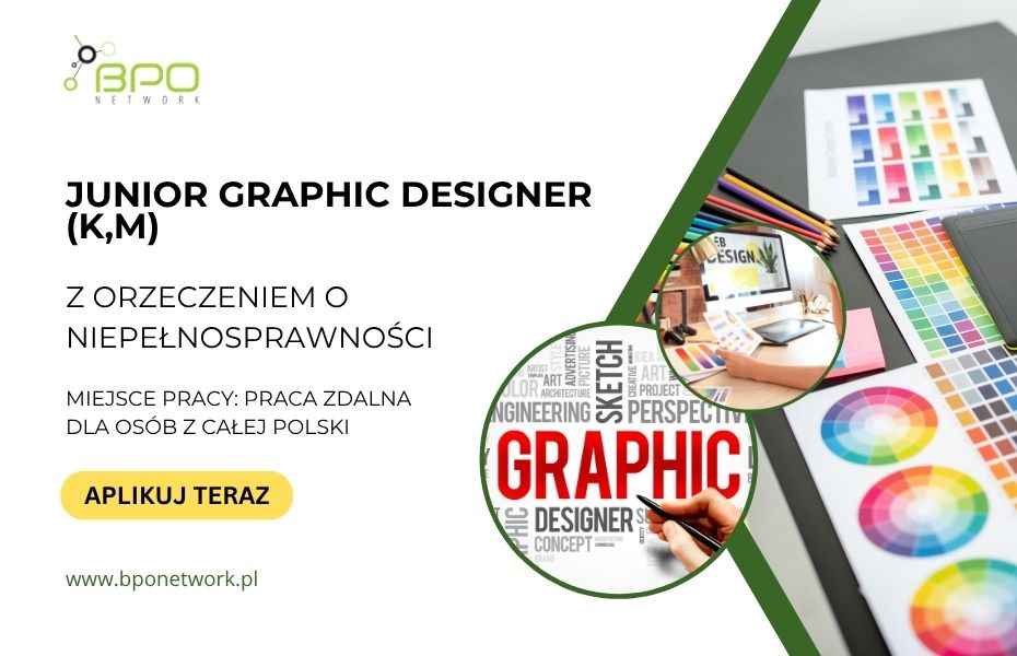 Junior Graphic Designer (K, M) z orzeczeniem zdalnie cała Polska Ochota - zdjęcie 1
