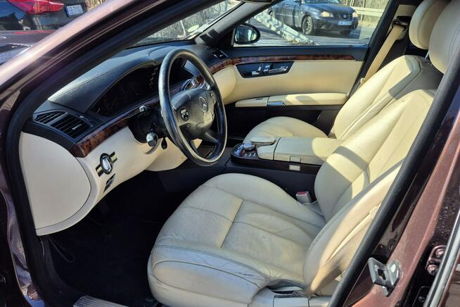 Mercedes S 350 3.5 272KM Biała skóra brązowy metalik Świętoszówka - zdjęcie 9