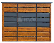 Wiata śmietnikowa 2,5x1,3 m  drewnopodobny ST188