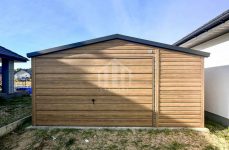 Garaż blaszany 4,5x5m - brama uchylna - drzwi - rynna SO115 Turek - zdjęcie 4