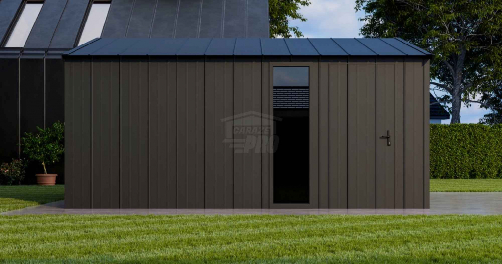 Garaż blaszany 4x6 brama okno drzwi dach blacha na rąbek  GP637 Gliwice - zdjęcie 3