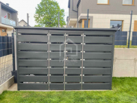 Wiata śmietnikowa dach prosty 4x0,6m 2x furtka - Antracyt PLG126 Opole - zdjęcie 2