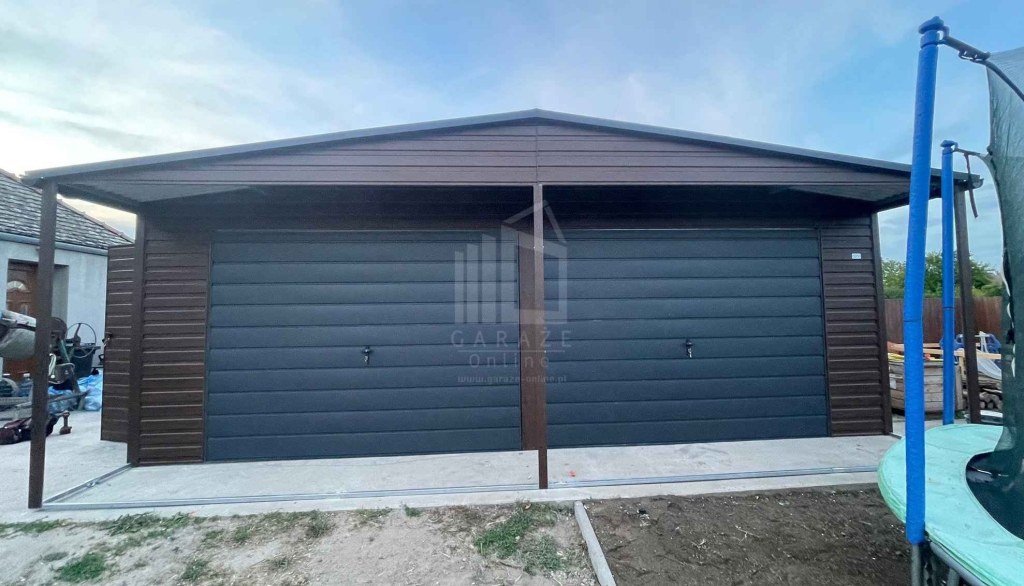 Garaż blaszany 8x6m 2x brama uchylna drzwi 4x okno dach rynny ID1255 Ruda Śląska - zdjęcie 2