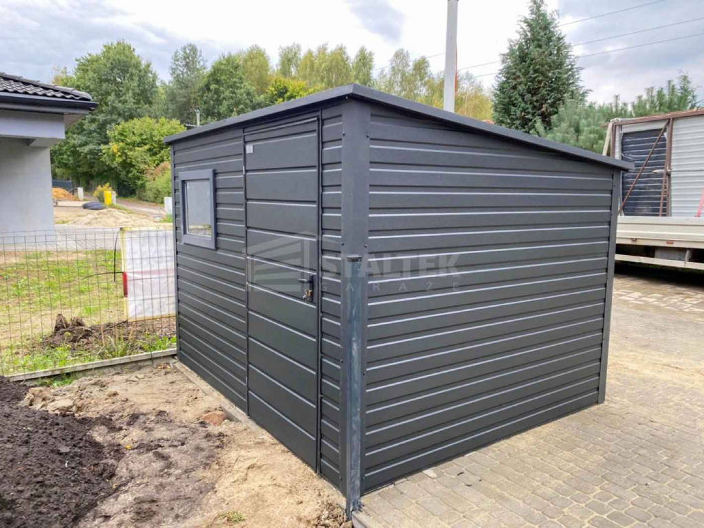 Schowek – domek ogrodowy 2,8×2 – drzwi – okno - antracyt – dach  ST237 Słupsk - zdjęcie 2