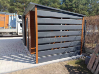 Schowek domek ogrodowy 4,4x2,5m + wiata 1,1x2,5m drzwi okno TS1165 Suwałki - zdjęcie 2