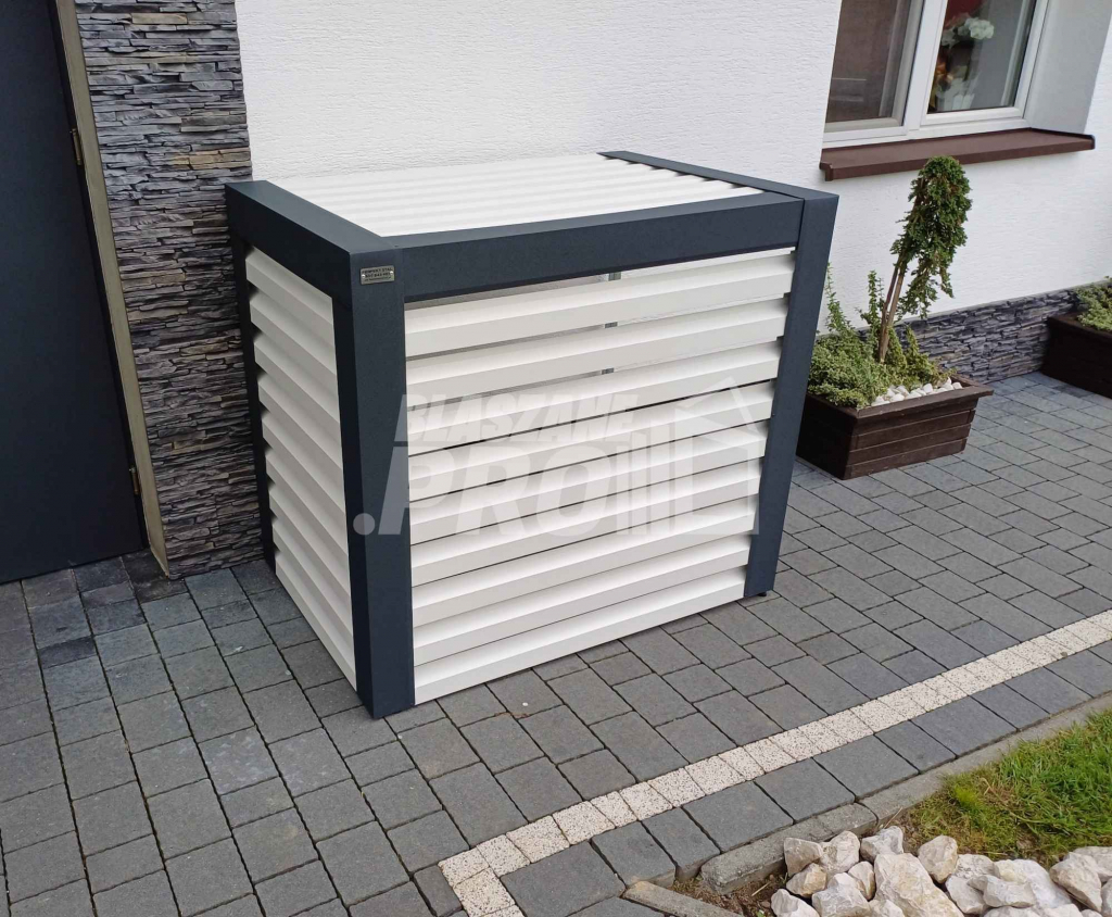 Osłona klimatyzatora, pompy ciepła 90x50x110 cm biały + antracyt GP302 Przemyśl - zdjęcie 5