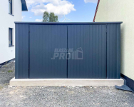 Garaż blaszany 4x5m Brama dwuskrzydłowa antracyt dach spad w tył GP423 Tczew - zdjęcie 3