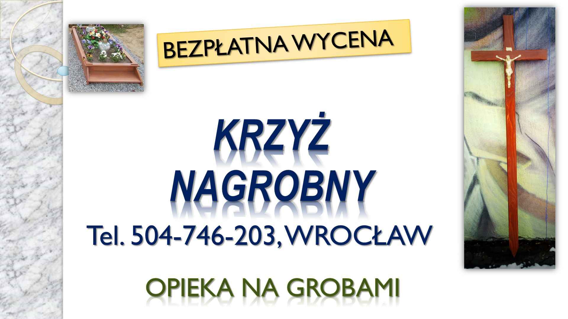 Krzyże nagrobne, cena. T. 504746203. Cmentarz, Wrocław, krzyż na grób. Psie Pole - zdjęcie 8