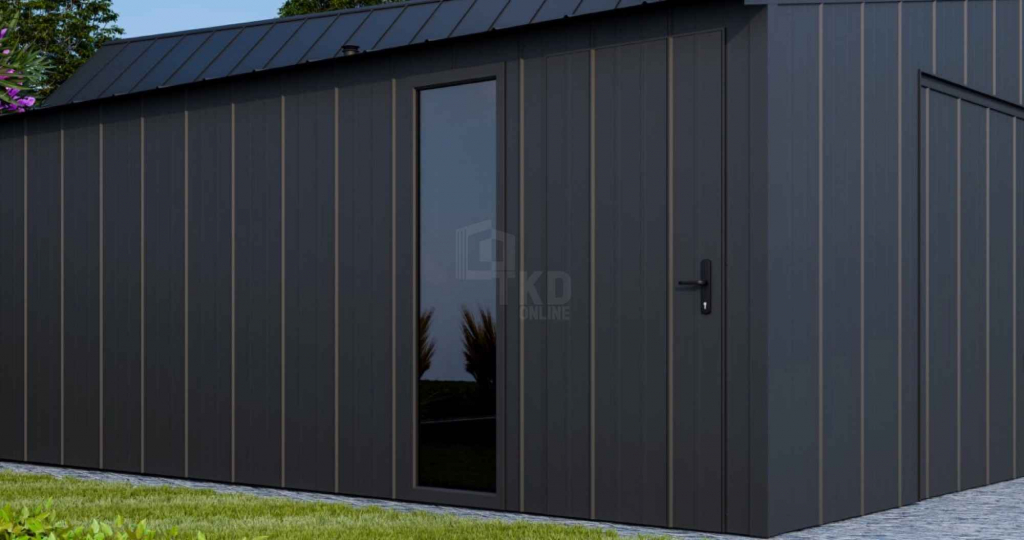 Garaż blaszany 7x6m brama okno drzwi blacha na rąbek dach TKD384 Ostrowiec Świętokrzyski - zdjęcie 6