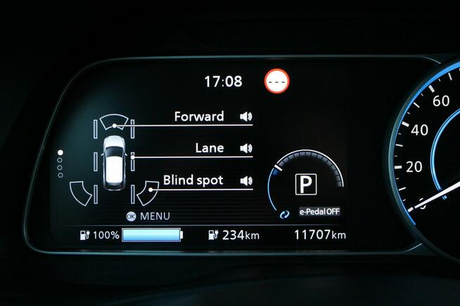 Nissan Leaf SalonPL FV23% 40Khw Visia 12.2021r 150KM 1WŁ ASO LED Sokołów - zdjęcie 12