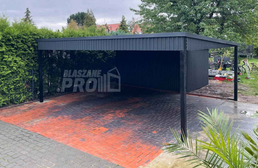 Wiata samochodowa 6x5 + pomieszczenie gospodarcze GP168 Gdańsk - zdjęcie 6